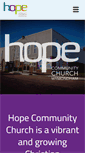 Mobile Screenshot of hopecommunitychurch.co.uk
